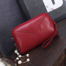 Women PU Leather Multifunction Mini Phone Bag Card Coin Clutch Bag(Red)