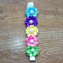 Cute Kids Girls Crochet Multi Tutu Skirt Flower Hairband Photo Props (0-2M)