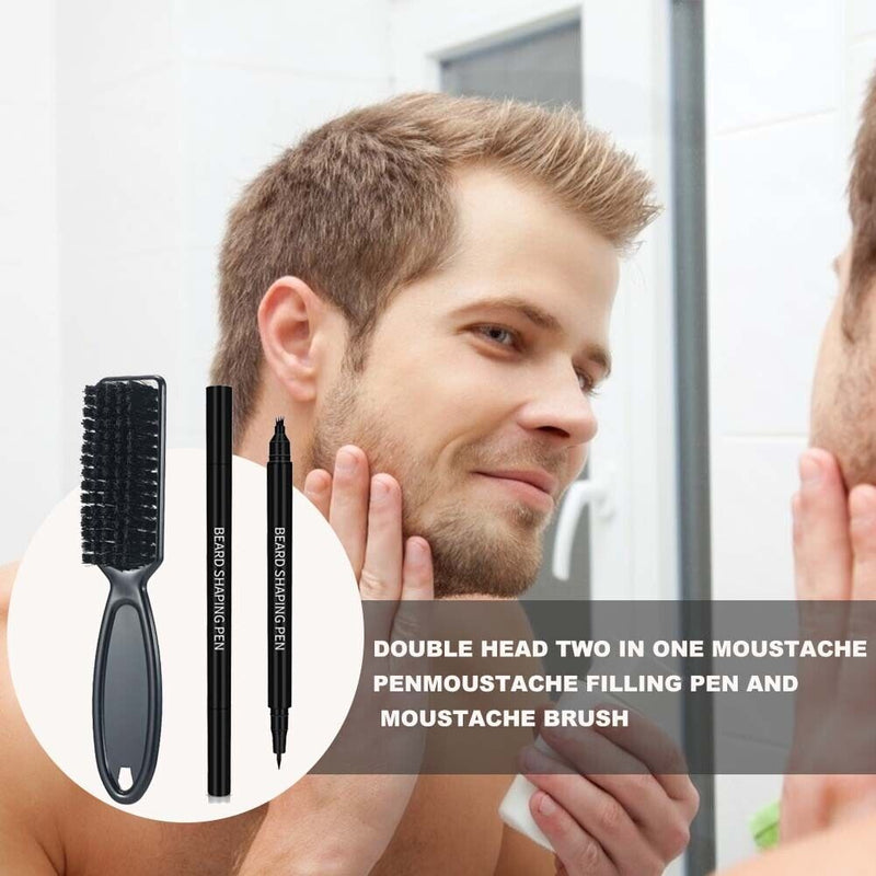 Moustache Filler Pen Beard Filling Tool Double Head Beard Enhancer Shaping