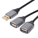 2 in 1 USB Data Hub Power Adapter Y Splitter USB Charging Power Extension Cord