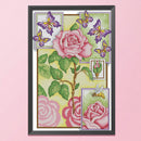 14CT Stamped Cross Stitch Kits DIY Flowers Mosaic Artwork for Home Decor Gift