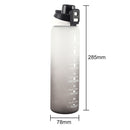 1000ML One-button Lock Sports Water Cup Leak-proof for Gym Outdoor (Black) Newly