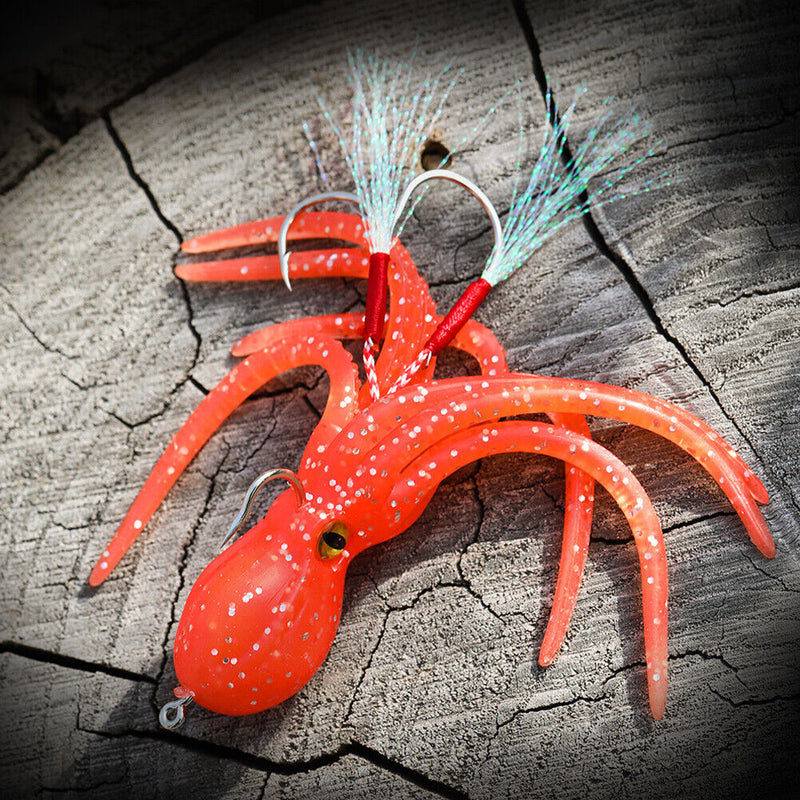 5pcs 11cm 22g Octopus Soft Fishing Lures Jig Hooks Artificial Bait (Mixed)
