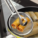 Stainless Steel Drain Oil Fried Food Strainer Food Clip Tong BBQ Salad Tool