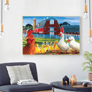 DIY Digital Picture Chickens Ducks Frameless Oil Painting By Number Handicraft