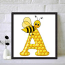 5D DIY Full Drill Round Shape Bee Rhinestone Diamond Drawing Home Decoration