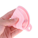 Protable Mini Silicone Foldable Oil Funnel Hopper Kitchen Tool/Nordic Pink
