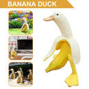 Banana Duck Art Statue Whimsical Peeled Banana Duck Decoration for Garden Yard