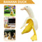 Banana Duck Art Statue Whimsical Peeled Banana Duck Decoration for Garden Yard