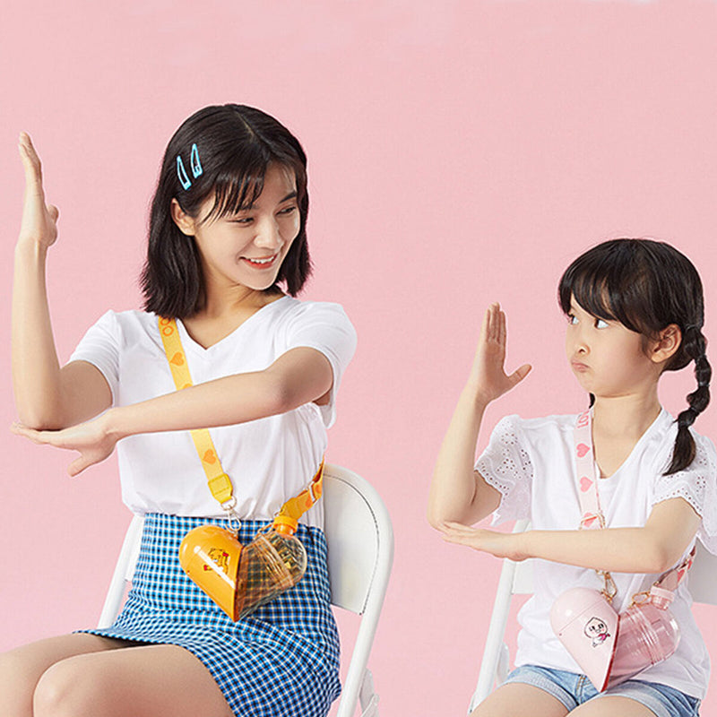 Water Bottle - Love Heart Storage Rotatable Water Bottle for Sport (Blue) Newly