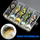 2 Segment 9.5cm 16.9g Rotate Tail Fishing Lure Fish Bait VMC Hooks Popper