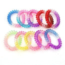 Girls Women Elastic Rubber Telephone Wire Hairbands Gradient Ponytail Holders
