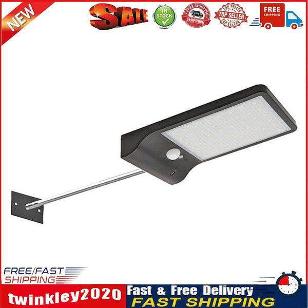 LED Solar Wall Lamp Pole IP65 Human Induction White Light Outdoor (Black) Newly