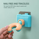 C Shaped Shower Stand No Punching & Any Angles Adjustable Stand (Orange)