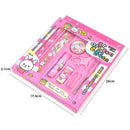 9pcs Creative Pencil Sharpener Earser Stationery Set Students Supply (Pink)