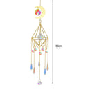 #A Crystal Moon Star Design Pendant Diamond Prisms Hanging Rainbow Curtain Penda