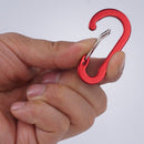 6x Aluminium Buckle Keychain Climbing Carabiner Outdoor Hiking Hook (Red)