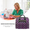 Sewing Machine Handbag Crochet Kits Print Travel Carrying Case (Purple) Newly