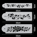 Icing Lace Decor Sugarcraft Tools Fondant Cake Stencil Tree Vine Leaves Border