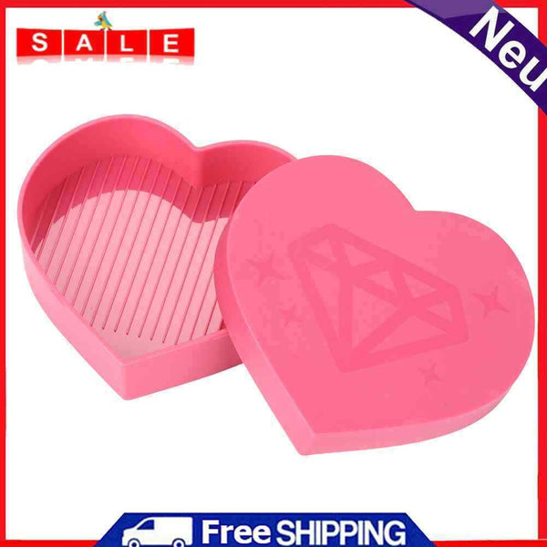 Plastic Heart Shape Rhinestone Drill Plate Tray 5D Diamond Painting Accessories