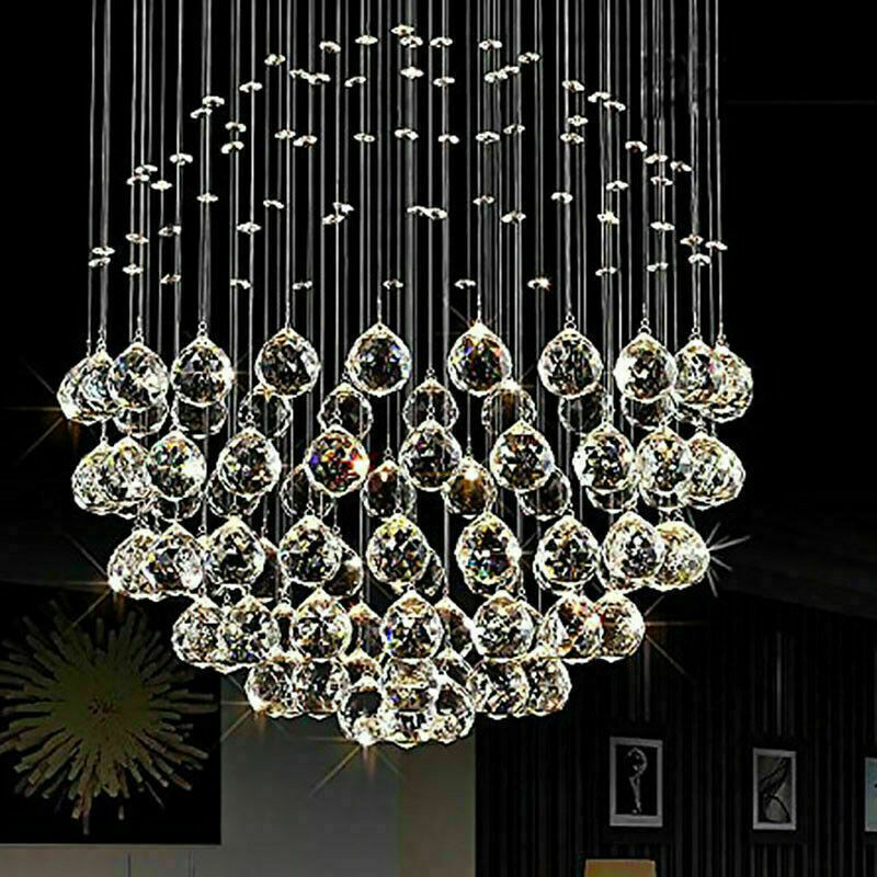 50 mm FENG SHUI HANGING CRYSTAL BALL Sphere Prism Rainbow Pendant K9K2