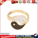 Hip-hop Style Metal Yin Yang Open Ring Women Men Adjustable Tai Chi Rings Newly