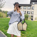 Casual Straw Women Shoulder Bags Woven Handbag Handmade Summer Beach Travel Tote