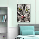 Scary Cat 5D Round Diamond Painting Cross Stitch Mosaic Rhinestone Crafts