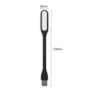 10pcs LED USB Night Light Desk Book Light Portable Lamp Bendable(Black)