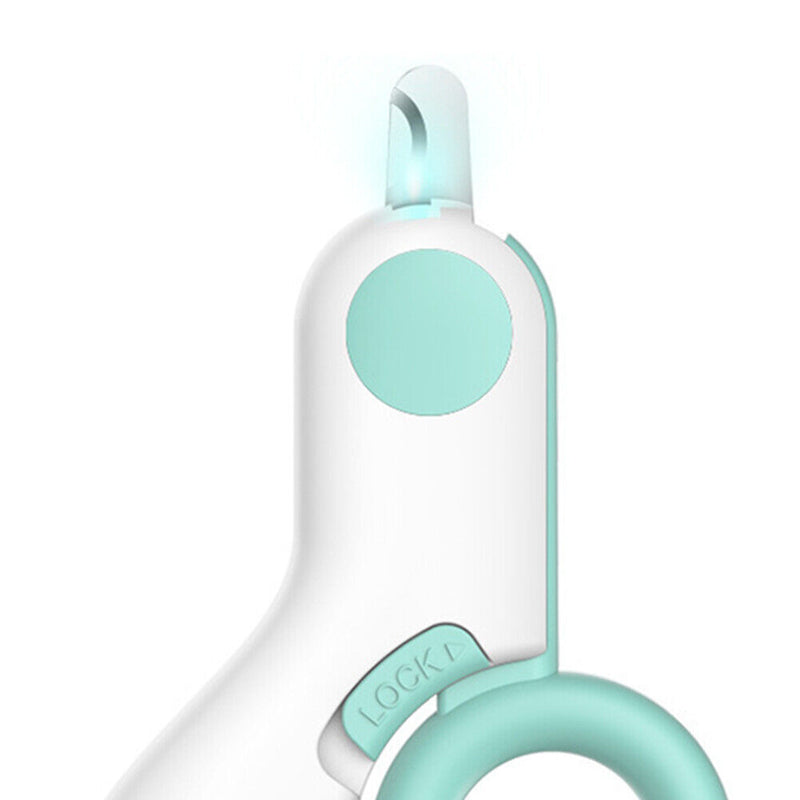 Pet Nail Clipper LED Light Dogs Cats Nail Toe Claw Cutter Scissors (Blue) Newly