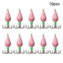 10pcs Squid Jig Hooks Pesca Luminous 12 Needles Cuttlefish Fishing Hook Bait