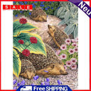 5D DIY Full Drill Round Shape Cute Hedgehog Rhinestone Diamond Drawing for Home
