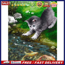 5D DIY Diamond Painting Kits Full Round Drill Playing Cat Mosaic Home Decorat