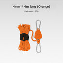 4mm 4m Rope Fastener Reflective Nylon Wind Rope Tensioner Adjustable for Camping