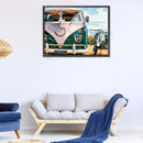 Bus Motorcycle Oil Paint By Numbers Kits DIY Handpainted on Canvas Wall Pictures