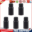 5pcs Aluminum Bike Presta Valve Caps Tire French Valve Dust Covers (Black)