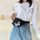 Women Fanny Pack Nylon Butterfly Reflective Casual Shoulder Crossbody Chest Bags