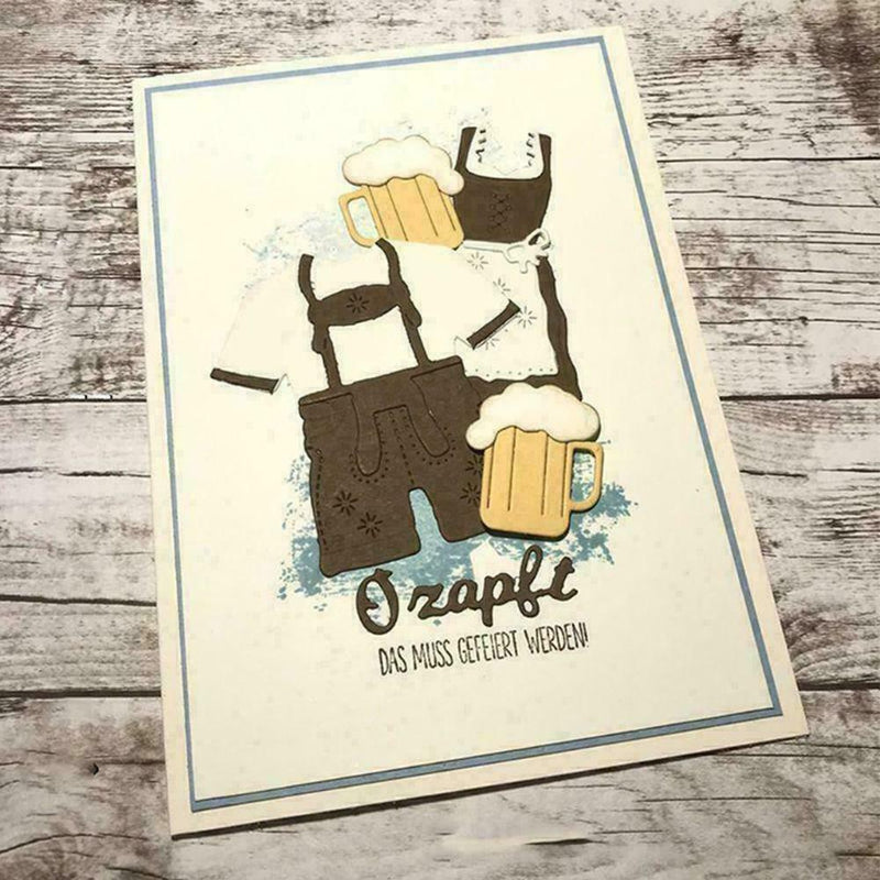 Beer Metal Cutting Dies Stencil Scrapbookings DIY Album Stamps Paper P9M4 U7D3