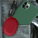 Silicone Earbuds Protective Case w/ Hook for Beats Studio Buds (Burgundy) Newly