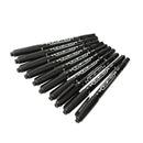 10PCS Fine Dual Heads Marking Pen Marker Waterproofink Thin Nib Black
