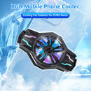 #A RGB Semiconductor Mobile Phone Radiator Fan Portable Cell Phone Game Cooler R