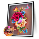 DIY Full Square Drill Diamond Painting Mosaic 5D Flowers Butterflies Kit Artw
