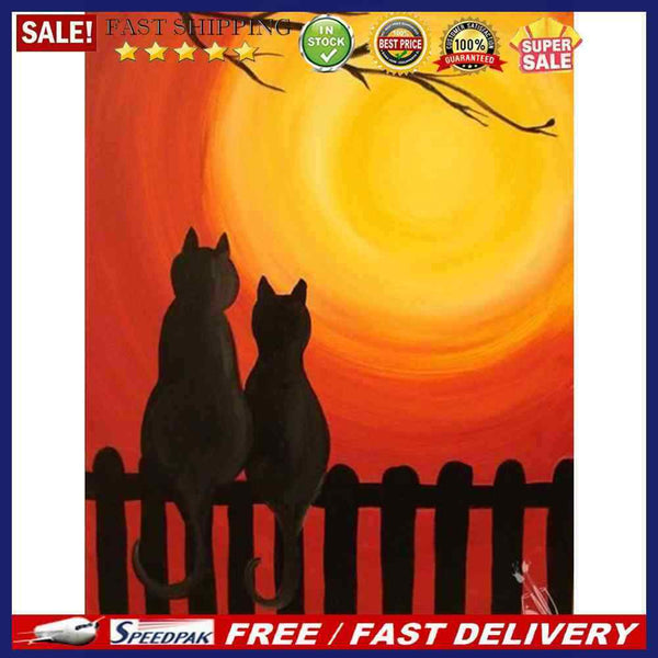 DIY Canvas Paint By Numbers Set Oil Hand Painted Scenery Drawing Kit Home Cra