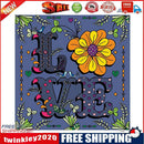 5D DIY Full Drill Round Diamond Painting Love Flower Rhinestones Mosaic Kit