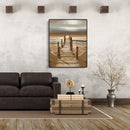 Painting By Numbers DIY Wooden Bridge Hand Painted Canvas Oil Art Picture Kit
