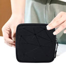 Portable Sanitary Napkin Storage Bag Women Travel Makeup Coin Purse (Black)