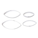 Lotus Petal Fondant Cake Decor Tools Stainless Steel Baking Mold (4pcs)