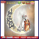 5D DIY Full Round Drill Diamond Painting Moon beautiful sentence
