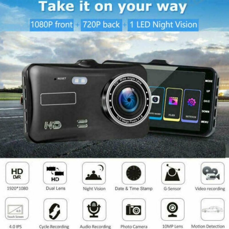Car Camera Recorder HD 1080P 170° Wide Angle Lens Car Cam screen LCD Camera X9O3