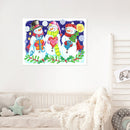 5D DIY Full Drill Round Shape Snowman Rhinestone Diamond Drawing for Bedroom